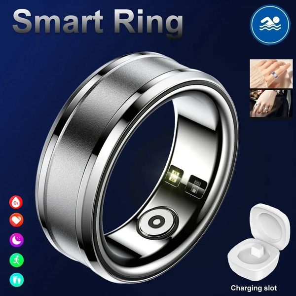 Smart Ring Men Femmes cardiaques Blood Oxygen Sleep Health Monitor Sports Activity Fitness Tracker pour Android iOS 240415
