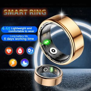 Smart Ring Militaire Grade Steel Shell Health Heart Rate Monitor IP68 Waterdichte multisportmodi Ring Smart Mens Women 240327