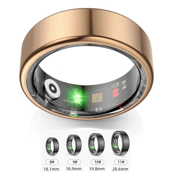 Anillo inteligente grado militar de acero shell salud al monitor de sueño IP68 3atm Ringporto impermeable Smart 240327