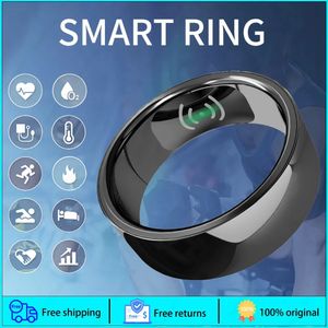Smart Ring Multifonctional Step Santé Tracker Sé frémissement Oxygène Blood Monitor Iproofroof Men Women Sleep Fitness Steel 240327
