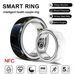 Smart Ring NFC Intelligent Technology Podomètre Blood Oxygen Sleep Smartring Fitness Tracker Smart Smart Rings For Men 240422