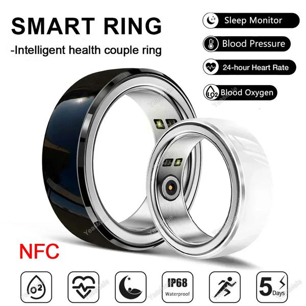 Smart Ring NFC Pidomètre de technologie intelligente Sleep Oxygène Sleep Smartring Fitness Tracker Rings imperméables pour les hommes 240415