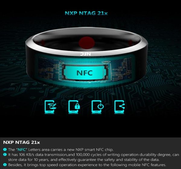 Smart Rings Wear Jakcom R3 NFC Magic para iPhone Samsung HTC Sony LG IOS Android Windows NFC Mobile Phone1095408