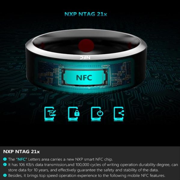 Smart Rings Wear Jakcom R3 NFC Magic para iPhone Samsung HTC Sony LG IOS Android Windows NFC Mobile Phone5587308