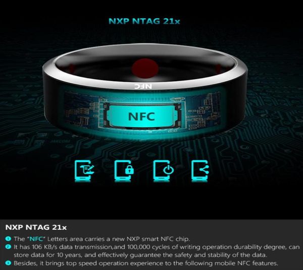 Smart Rings Wear Jakcom R3 NFC Magic para iPhone Samsung HTC Sony LG IOS Android Windows NFC Mobile Phone2212775