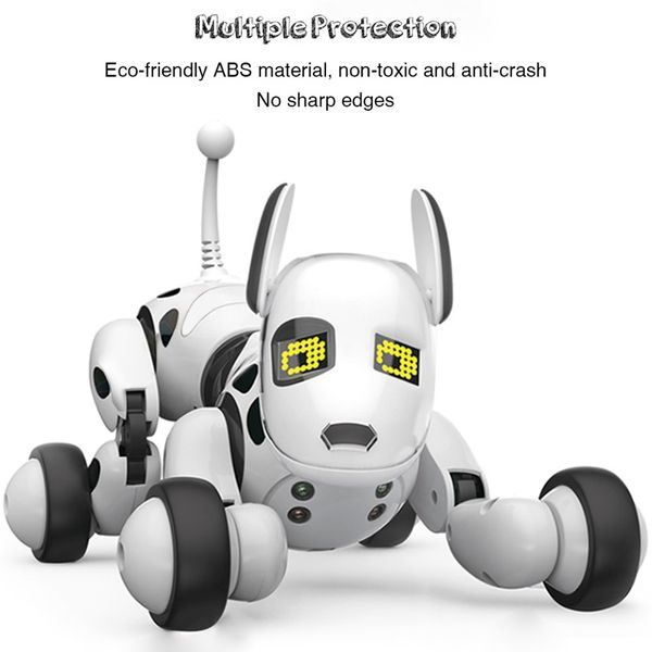 Perro Robot inteligente para niños, juguete con Control remoto inalámbrico de 2,4G, Perro Robot parlante inteligente, regalo electrónico de cumpleaños para mascotas