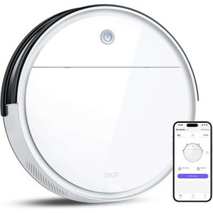 Aspirateur robotique intelligent avec application WiFi Alexa, système de filtration efficace, autoproclamation, conception mince, opération silencieuse - idéal pour les poils d'animaux de compagnie des planchers durs