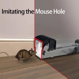 Smart autoblocking Mousetrap sûr ferme transparent transparent de souris de souris en plastique réutilisable en extérieur intérieur réutilisable