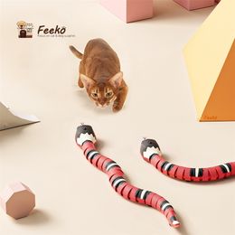 Smart Snake Cat Toys Electric Interactive Toys for Cats USB Charges Cat Accessoires pour animaux de compagnie Jouez Toy 220510