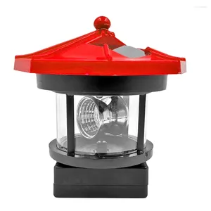 Smart Sensor Lighthouse Beacon Solar LED-licht Buitendecoratie Roterende straallamp