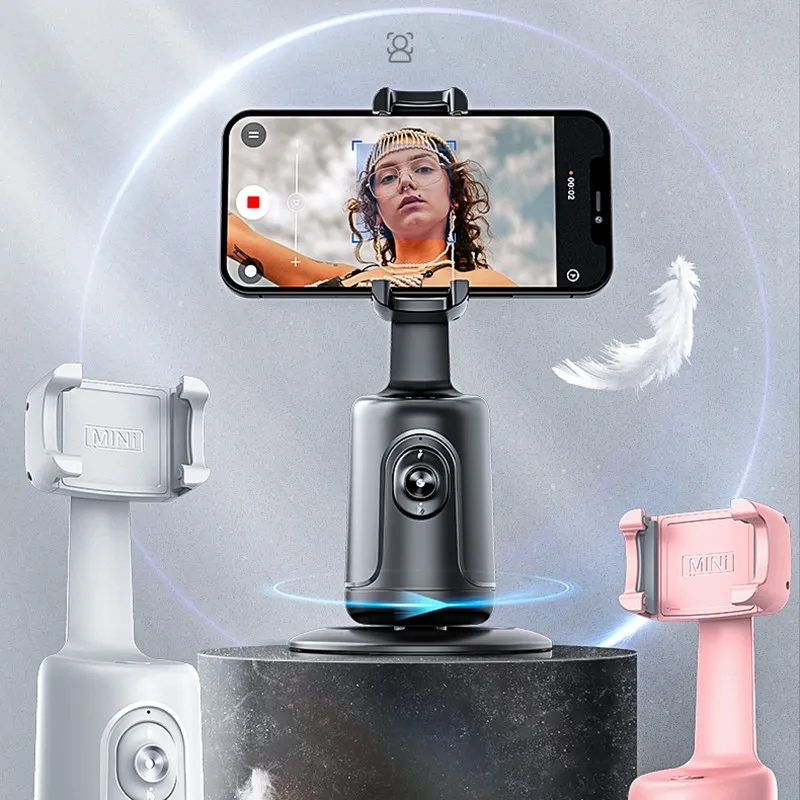 Smart Shooting Selfie Stick 360-graders uppföljningsspårning Gimbal Stabilizer Telefonhållare Stativ för Livefotografering