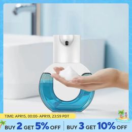 Dispensateur de savon intelligent 420 ml Capteur de mouvement sans contact lavage de dispositif à main de dispositif de savon à la main