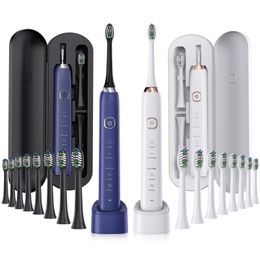 Smart Sonic Electric Dooth Townson Ultrasonido IPX7 Cepillo de dientes recargable 5 Modo Smart Smart Whitener Dientes Sarmocare S100 240419