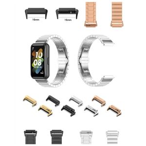 Bracelets intelligents Bracelets Adaptateur de bracelet de montre en métal Connecteur en acier inoxydable Fermoir de 16 mm Bandes Connexion à boucle pour Huawei Band7 Band 7 1 Watch Need 2pcs