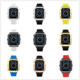 Smart Bandjes DIY Roestvrijstalen Kast Horloges Cover AP Mod Kit fit Siliconen Band voor iWatch 8 7 6 5 4 SE Band voor Apple Watch Serie 8 7 45mm 44mm 40mm 41mm
