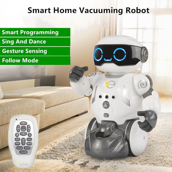 Robot de programmation RC à balayage intelligent chantant et dansant détection de geste Mode de suivi éducation précoce télécommande Robot jouet