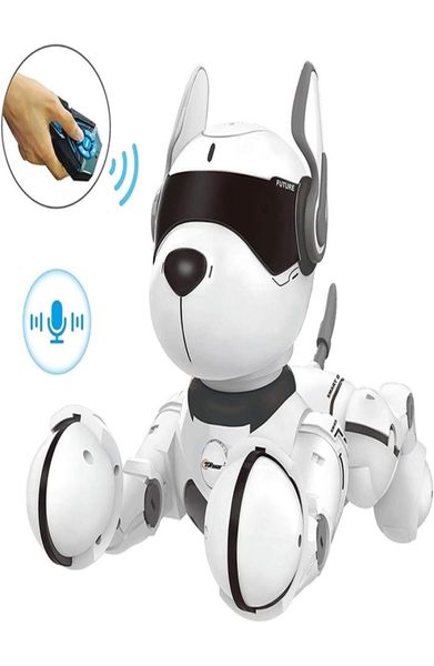 Smart Talking RC Robot Dog Walk Dance Interactive Pet Cuppy Control de voz remoto Toy inteligente para niños 2201074733430