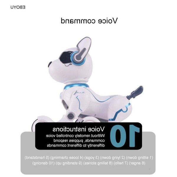 Freeshipping Smart Talking RC Robot Dog Walk Dance Interactivo Pet Puppy Robot Dog Control remoto por voz Juguete inteligente para niños Xalso