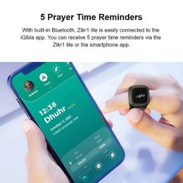 Smart Tasbih Tally Counter Ring Brand New and High Quality pour les musulmans Zikr Digital Tasbeeh 5 Rappel du temps de prière Bluetooth