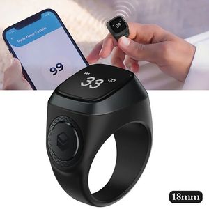 Smart Tasbih Tally Counter Ring pour musulmans Zikr Digital Tasbeeh 5 Rappel du temps de prière Bluetooth Smart Workable Smart Watable Rings 240412