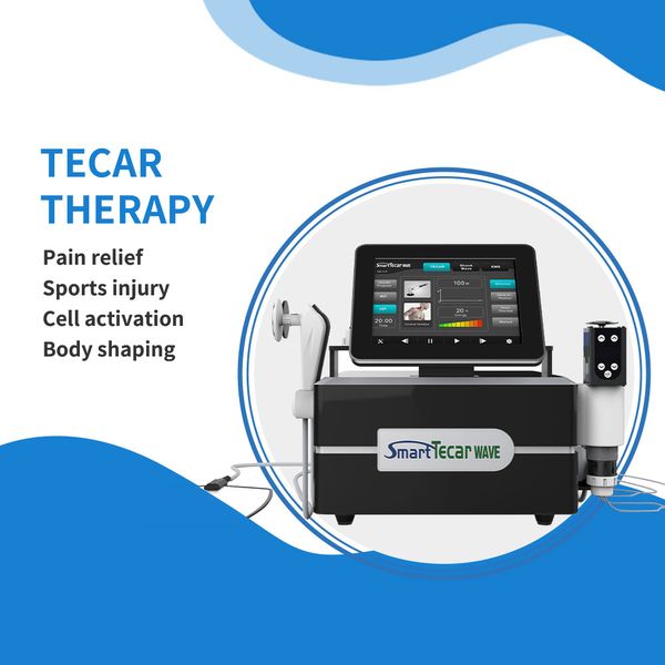 Nouveau transfert d'énergie capacitif et résistif Smart Tecar Wave EMS combine Shockwave 3 en 1 Machine de physiothérapie