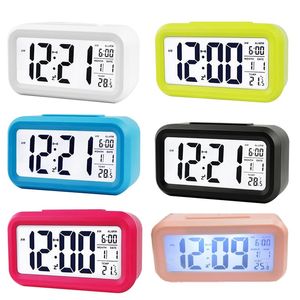 Smart Temperatuur Wekker LED Display Digitale Backlight Agenda Desktop Snooze Mute Electronic Table Clocks Batterij Power