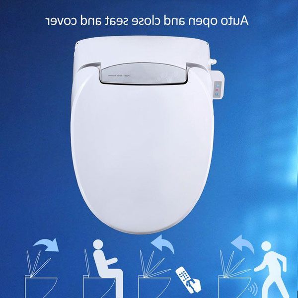 Livraison gratuite siège de toilette intelligent couverture de bidet électrique siège propre et sec chauffage wc couverture de siège de toilette intelligente écran LCD Dqalf