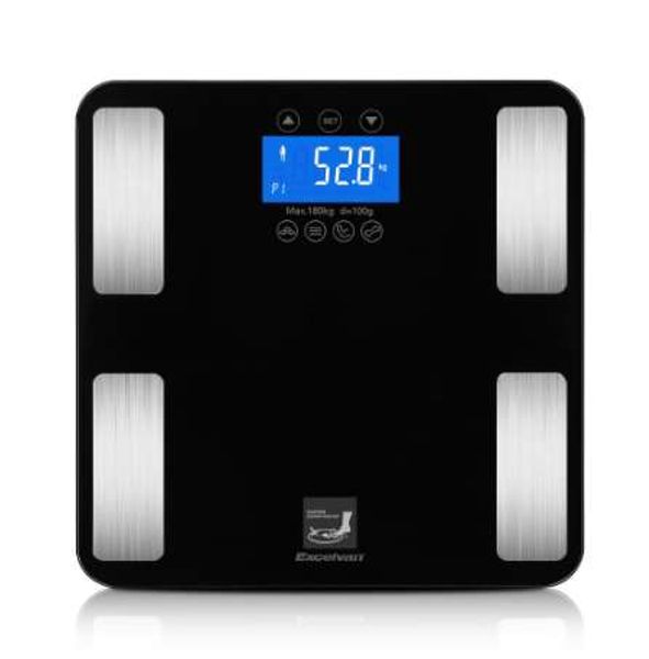 Smart Touch Mesure du poids 400 lb/0,1 kg Balances numériques Suivre le poids corporel IMC Graisse Eau Calories Muscle Os Masse Balances de salle de bain
