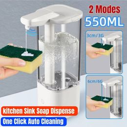 Distributeur de savon à vaisselle automatique intelligent sans contact pour évier de cuisine 550 ml haute capacité économisez le distributeur de détergent liquide 240226