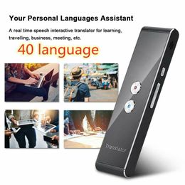 traductor inteligente Portable T8 Smart Voice Speech Translator bidireccional en tiempo real 40 traducción multilingüe para aprender viajes Business Meet 221114