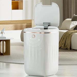 Cubo de basura inteligente con sensor automático, cubo de basura para cocina, baño, cubo táctil, papelera de reciclaje, cesta para inodoro 240108