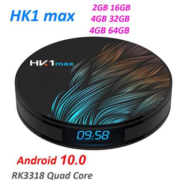 Android 11 HK1 MAX Smart TV Box 4G 32G 64G Quad Core 2.4G/5G Wifi BT4.0 Youtube 4K décodeur lecteur multimédia 2G 16G TVBOX