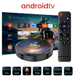 Smart TV Box HK1 RBOX W2T Android 11 Amlogic S905W2 Quad Core 2G 4GB 16 Go 32 Go 64 Go 2,4g 5G Dual WiFi BT4.0 4K HDR Media Player Media