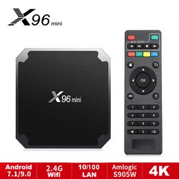 Smart TV Box X96 Mini Android 9.0 Amlogic S905W Quad core con WIFI 2.4GHz 1G + 8G / 2 + 16G Media Player UE EE. UU. Reino Unido AU enchufe