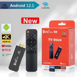 Smart TV Stick TV98 4K Android 121 Box 24G5G WiFi H265 HEVC Set Top Portable with Remote Control 240130