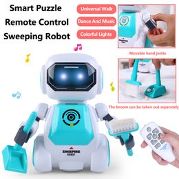 Robot inteligente Universal para caminar con Control remoto, juguete Flexible con brazo, historia colorida, música ligera, baile, rompecabezas educativo para niños, juguete RC