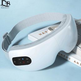 Smart USB Recargable Masajeador de ojos eléctrico Presión de aire Compresión Gafas de masaje Plegable Bluetooth Música Ojos Masaje Coche 240301