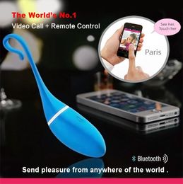 Vibrateurs magiques sans fil Smart Video Realov vibrant Ball Bluetooth Contrôle Gsport Clitoris Stimulator Sex Toy pour femme Y208979350