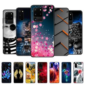 Voor Samsung Galaxy S20 PLUS Ultra FE Case Back Phone Cover S 20 + Silicon Soft Bumper Bag Zwart Tpu