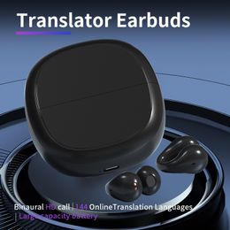 Traduction vocale intelligente Bluetooth casque Clip-on Traduction Headset pour voyager à l'étranger Conversation commerciale étudiant à l'étranger