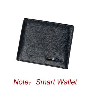 Cartera inteligente con rastreador Bluetooth para hombre, billeteras de cuero genuino suave antipérdida, monedero de alta calidad para hombre