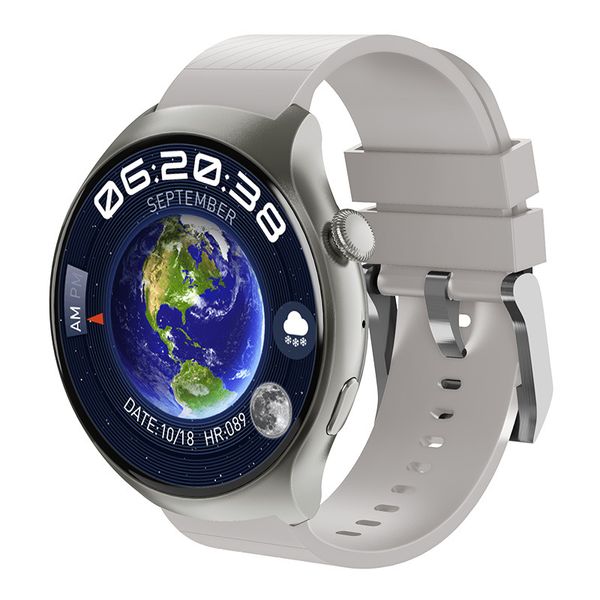 Montre intelligente 1.52 écran AMOLED rond charge magnétique modèle JR4PRO de haute qualité pour Android5.0 + Ios10.0 + moniteur de fréquence cardiaque pression artérielle sélection multilingue