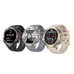 Montre intelligente, batterie de 30 jours, 30 mètres étanche, 1,46 pouces (environ 4,7 cm) grand écran HD, Bluetooth 5.1, assistant vocal AI, compatible avec Android et iOS