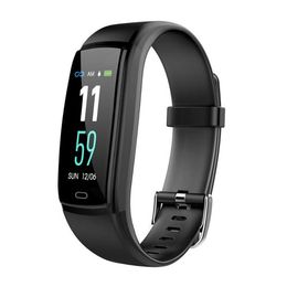 Reloj inteligente Presión arterial Monitor de ritmo cardíaco Rastreador de ejercicios Reloj inteligente Pulsera inteligente a prueba de agua para IOS Android Teléfono móvil Reloj de pulsera