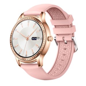 Reloj inteligente Bluetooth llamada frecuencia cardíaca monitoreo de oxígeno en sangre reloj inteligente deportivo electrónico de moda para mujer