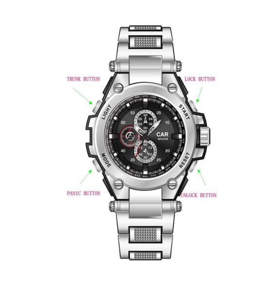 Smart Watch Car Key Temote Control Control Screen Full Topp convient à une variété de modèles One Button Start2355220
