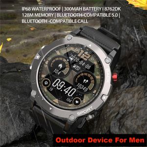 Smart Watch Carbon Black Ultra Army Outdoor Smartwatch ios andorid horloge Voor heren Bellen IP68 Diep waterdicht Meerdere sportmodi Tactisch Fitness Watch Tracker