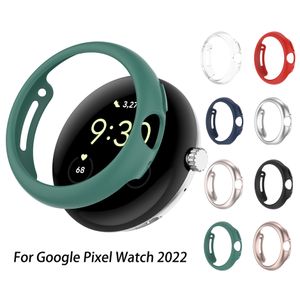 Smart Watch Case Case Couverture pour Google Pixel Watch 2022 360 Couverture complète en plastique acrylique dur