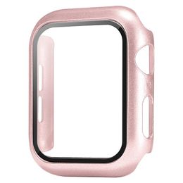 Estuches para relojes inteligentes Protector de pantalla PC 360 Marco de parachoques completo Estuches rígidos mate Apple iWatch Series 7 6 5 4 3 SE 38MM 42MM 44MM 40MM 41mm 45mm Cubierta protectora con caja