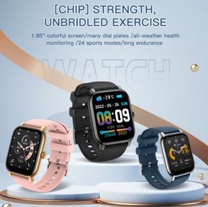 Smart horloge uitgerust 1,85 inch TFT -scherm smal frane ontwerp hogere definitie visuele Android Watch iOS smartwatches gezondheid monitoring sport fitness armband